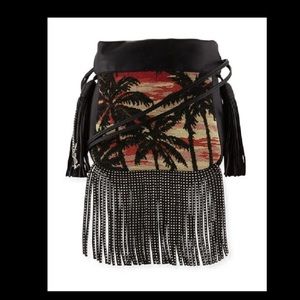 NWT Yves Saint Laurent Tropical Sunset Leather Bucket Bag